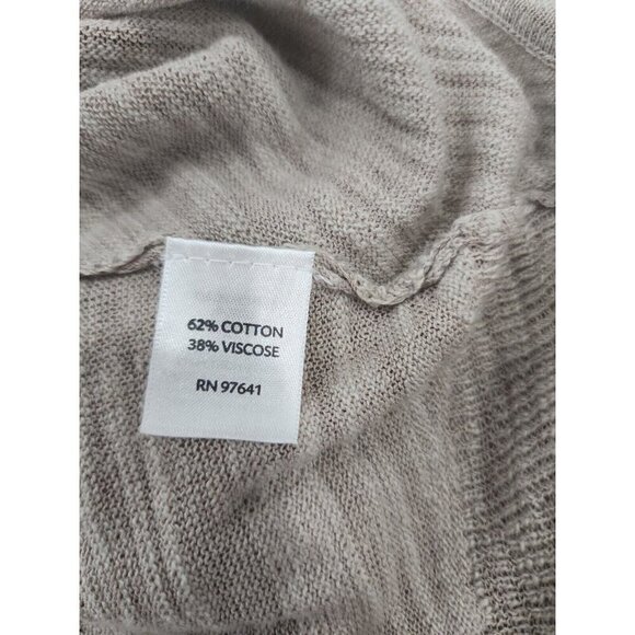 J. Jill Sweater Cardigan Pure Jill Tan Pockets Elbow Sleeves Petite Women's SP - Picture 7 of 8